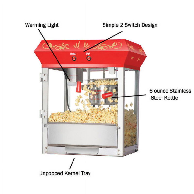Great Northern Popcorn Red Commercial Electric Popcorn Popper - Image 2
