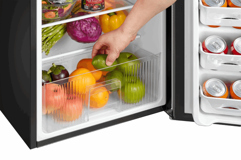 Arctic King 3.2 Cu ft Two Door Mini Fridge with Freezer, Stainless Steel, E-Star - Image 4