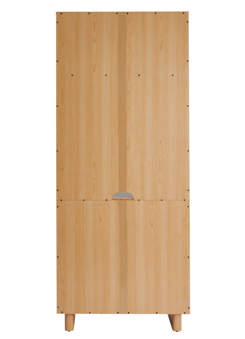 Better Homes & Gardens Lillian Fluted Bookcase with Doors, Natural Pine Finish - Image 6
