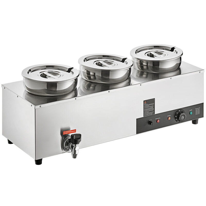 BENTISM Commercial Soup Warmer Soup Station with 3*7.4Qt Pot Soup Kettle Warmer - Image 2