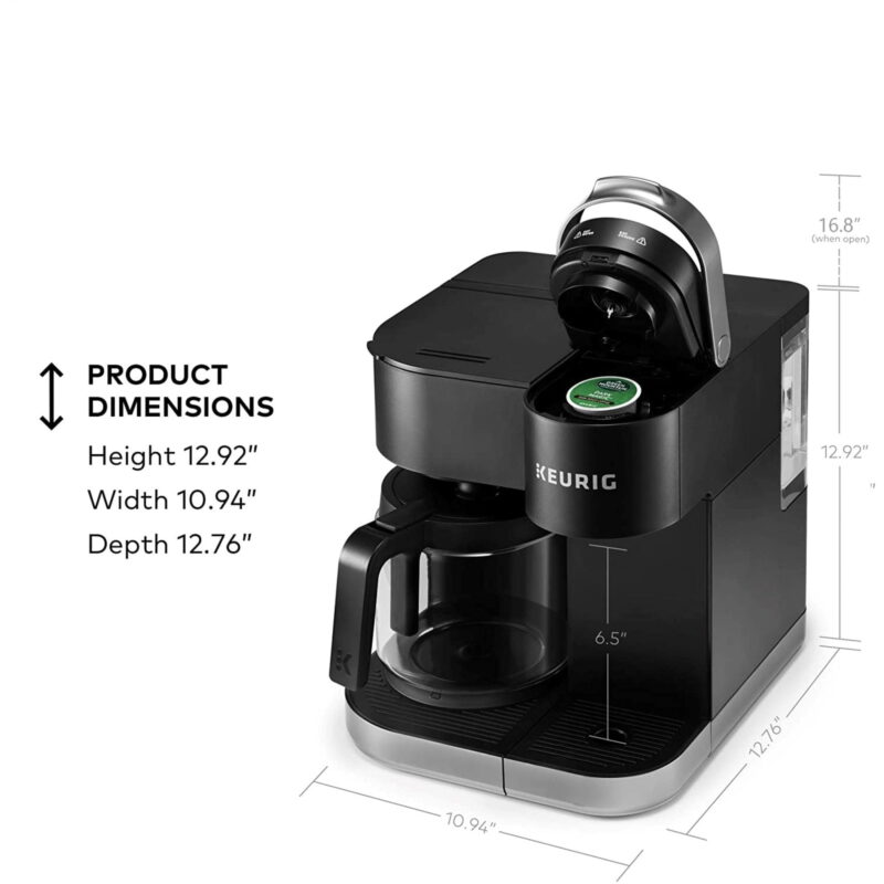 Keurig K-Duo Single Serve K-Cup Pod & Carafe Coffee Maker, Black - Image 4