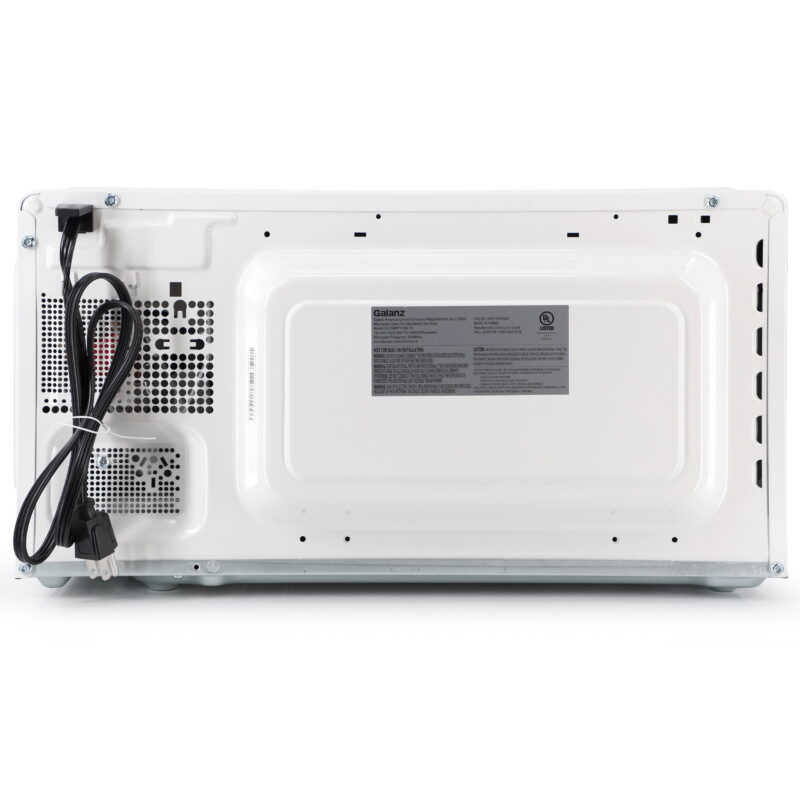 Galanz 1.1 cu ft 1000W Countertop Microwave Oven in White with One Touch Express Cooking - Image 4