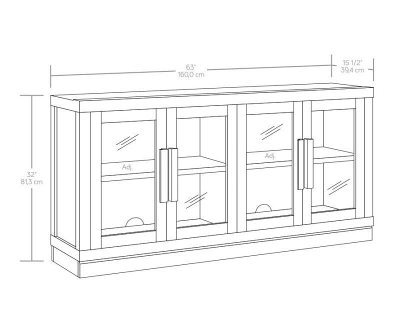 Better Homes & Gardens Ezra TV Stand for TV's up to 70", Light Honey finish - Image 6