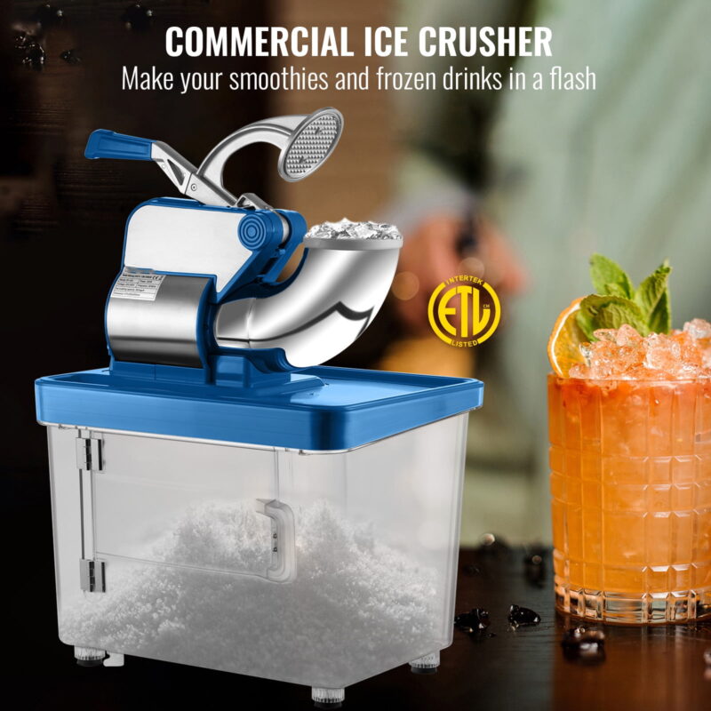 BENTISM Commercial Ice Crusher, Snowball Machine Commercial Blue Snow Cone Machine - Image 2