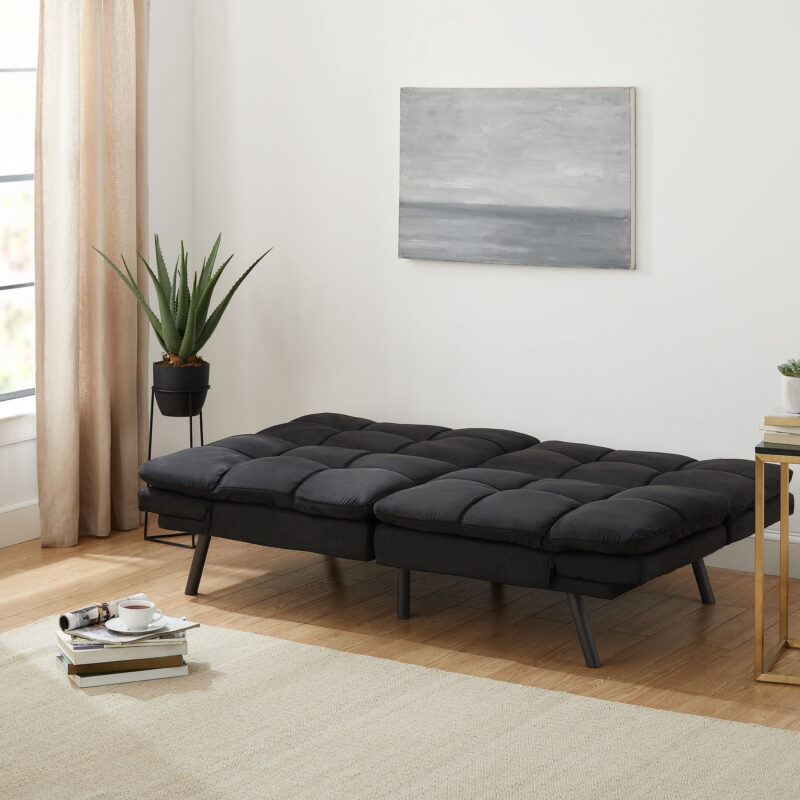Mainstays Memory Foam Futon with 72",Black - Image 2