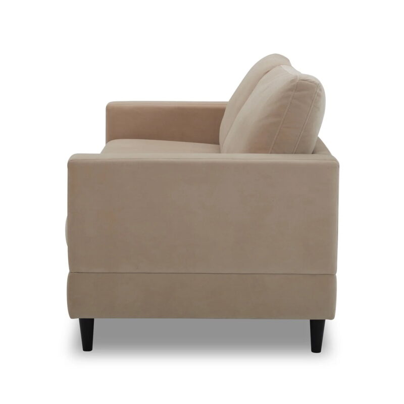Better Homes & Gardens Springwood Wood Frame 83.46" Couch, Beige Velvet - Image 5