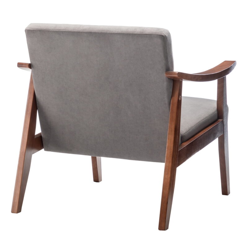 US Pride Furniture Gopal 27.2" Wide Velvet Accent Chair, Grey - Image 5