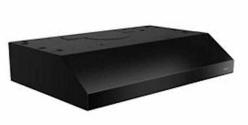 Broan Glacier 30-Inch Convertible Under-Cabinet Range Hood, Black - Image 2