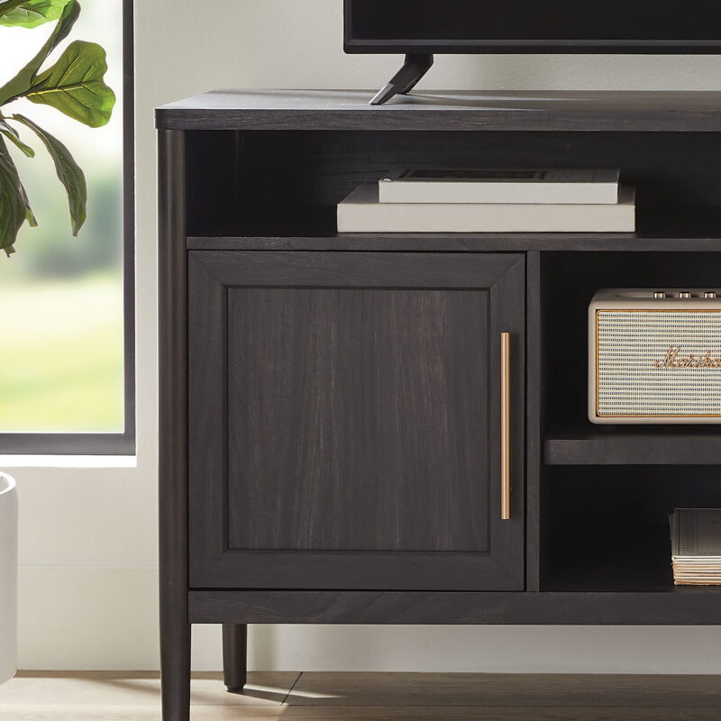 Better Homes & Gardens Oaklee TV Stand for TVs up to 70”, Charcoal Finish - Image 5