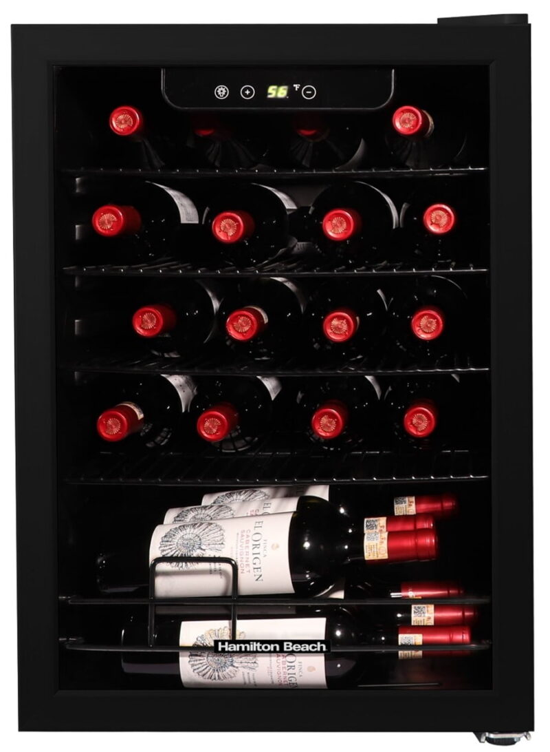 Hamilton Beach, 22 Bottle, 2.6 Cu. Ft. Wine/Beverage Center, Glass Door, Black - Image 3
