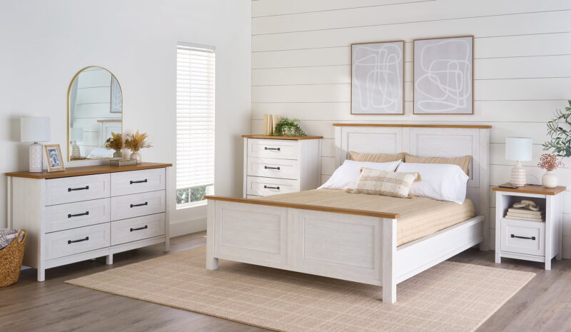 Better Homes & Gardens Modern Farmhouse 6-Drawer Dresser, Alabaster and Light Honey Finish - Image 6