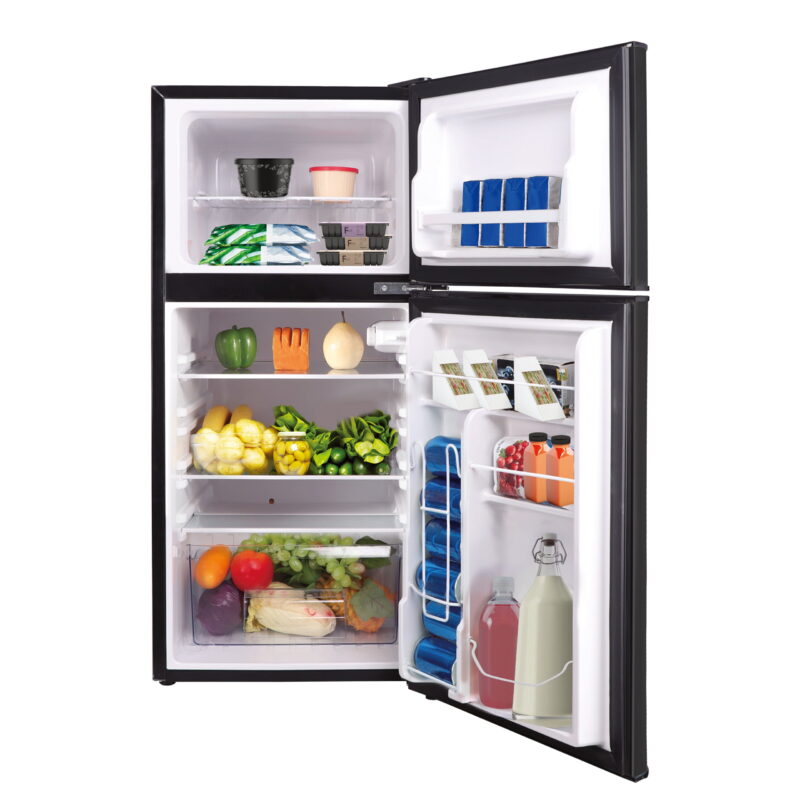 FRIGIDAIRE 4.7 Cu ft Two Door Mini Fridge with Freezer , VCM Stainless Steel - Image 3