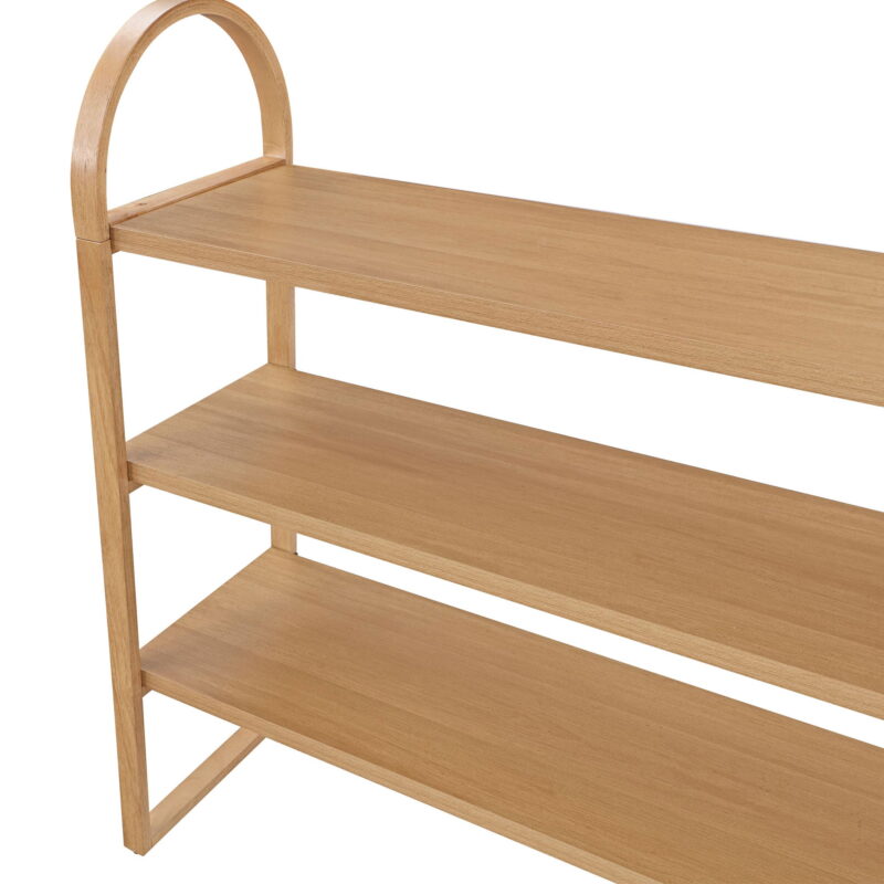 Beautiful 3-Shelf Open Bookcase by Drew Barrymore, Adult, Warm Honey Finish - Image 4