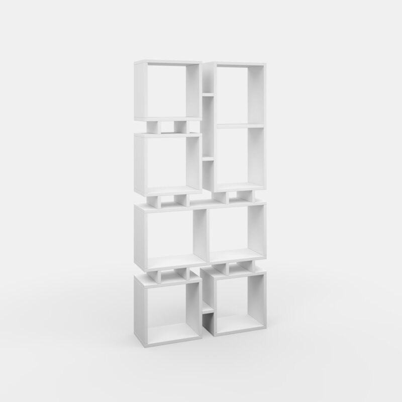 Ada Home Decor Furniture 4 Tier Open Shelf White Bancroft Modern Bookcase - Image 4