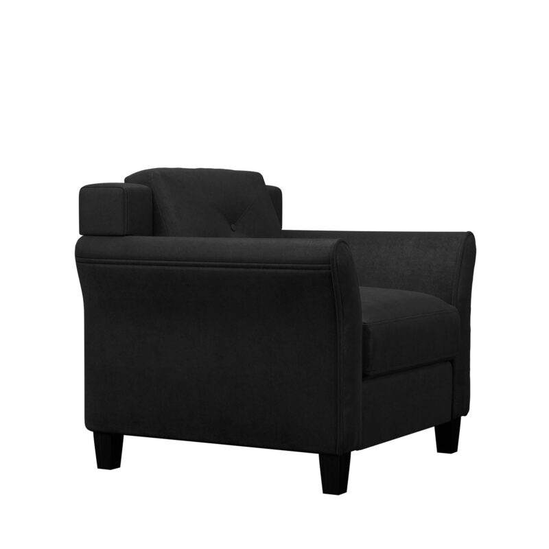 Lifestyle Solutions Taryn Club Chair, Black Fabric - Image 5