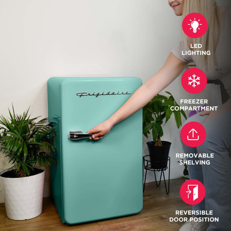Frigidaire Retro 3.2 CU. ft. Compact Refrigerator - Mint, EFR372, Mint - Image 3