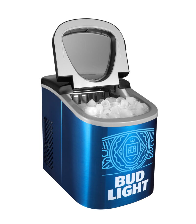 Bud Light ICE121-BULT Stainless Steel Ice Maker, Blue, 26Lbs, Countertop Ice Maker, LED Display - Image 2