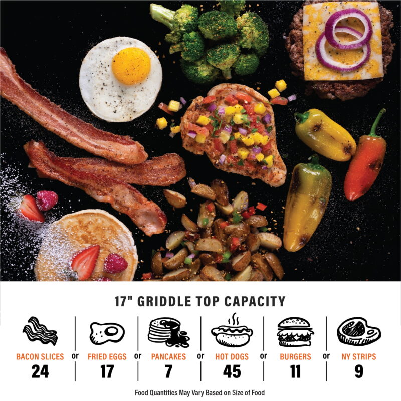 Blackstone E-Series 17" Electric Tabletop Griddle with Hood, Black - Image 5