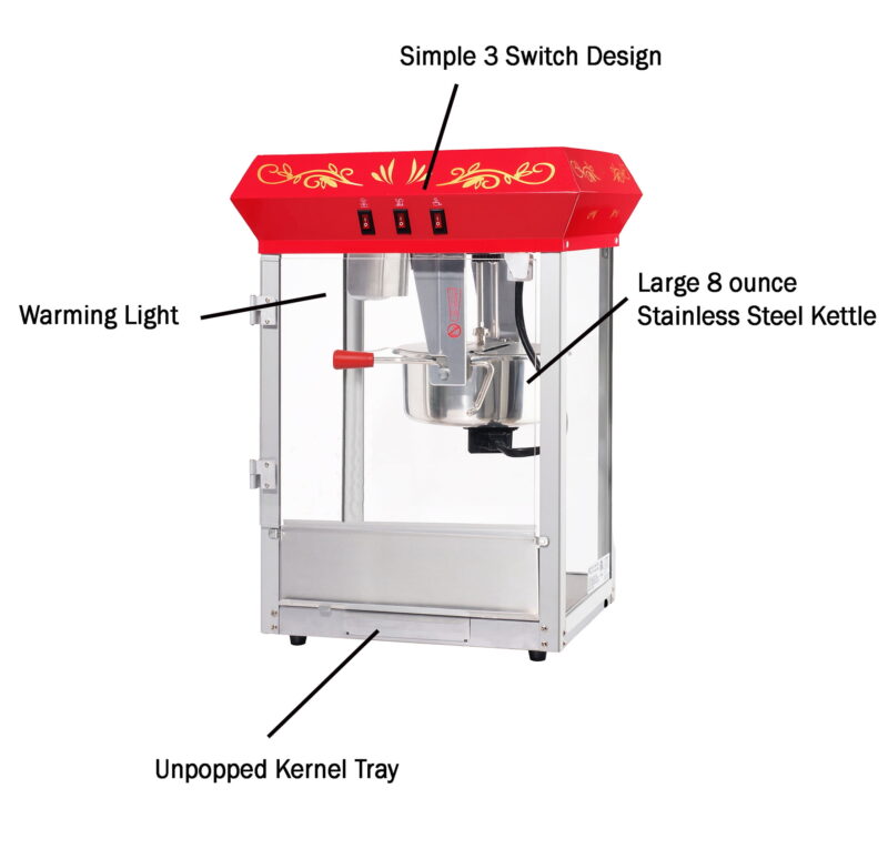 Great Northern Popcorn Countertop Popcorn Machine - 8 oz. Kettle - Image 4
