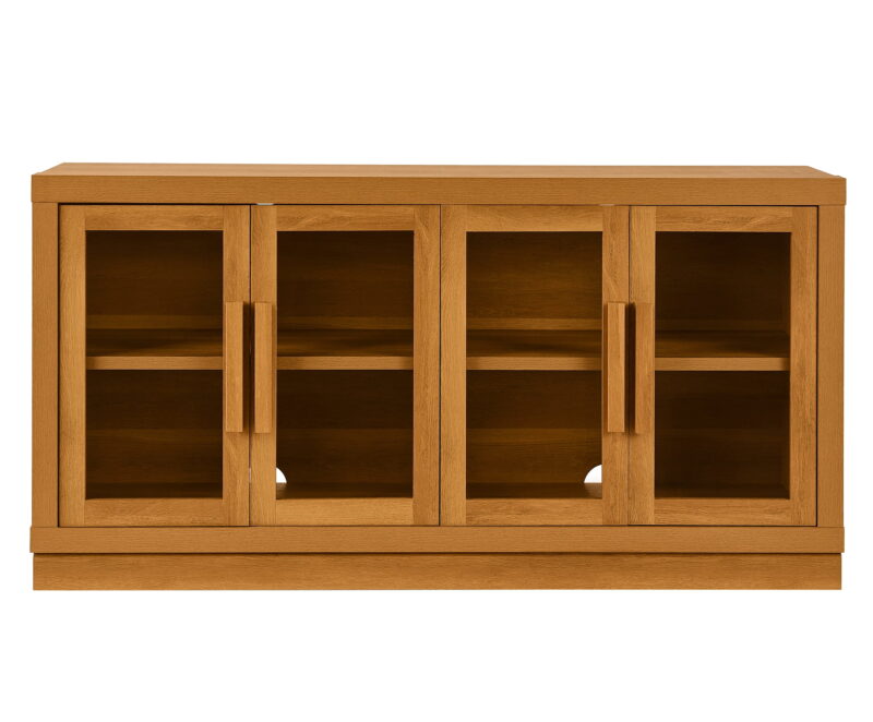 Better Homes & Gardens Ezra TV Stand for TV's up to 70", Light Honey finish - Image 5
