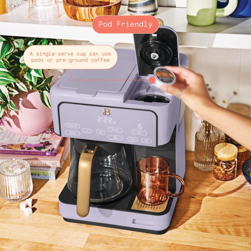 Beautiful Multi-Brew Coffee Maker, Lavender by Drew Barrymore - Image 7