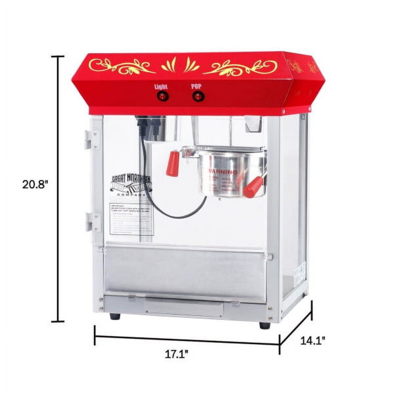 Great Northern Popcorn Red Commercial Electric Popcorn Popper - Image 6
