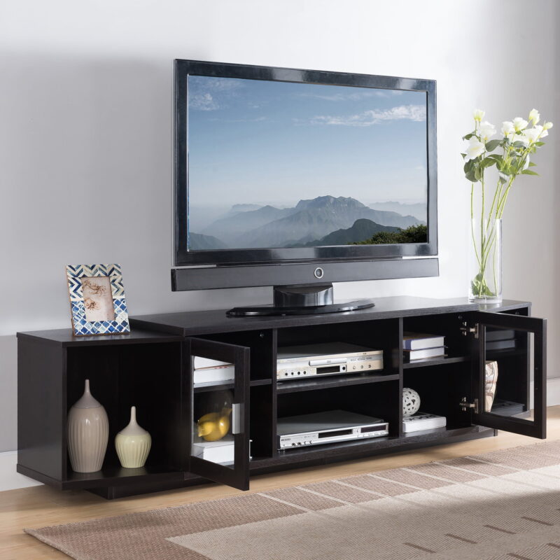 Furniture of America Daytona TV Stand for TVs up to 80", Cappuccino - Image 2
