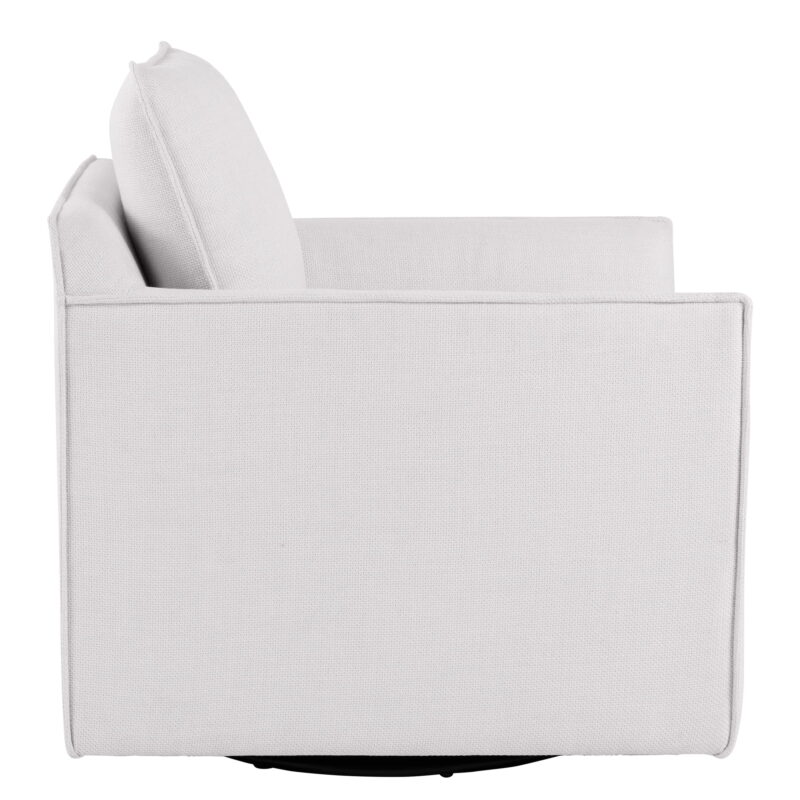 My Texas House Briar Swivel Accent Chair, Cream Linen - Image 7