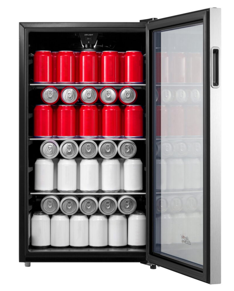 Arctic King 115-Can Beverage Fridge & Cooler, Stainless Steel Look, ARV115B1AST - Image 3